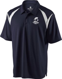 Holloway Men's Laser Polo Shirt, Navy/White